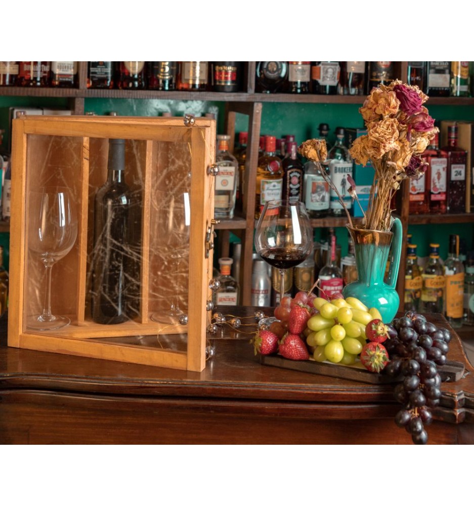 ESTUCHE  SUPER PREMIUM EL GRAN ENEMIGO CORTE CON DOS COPAS