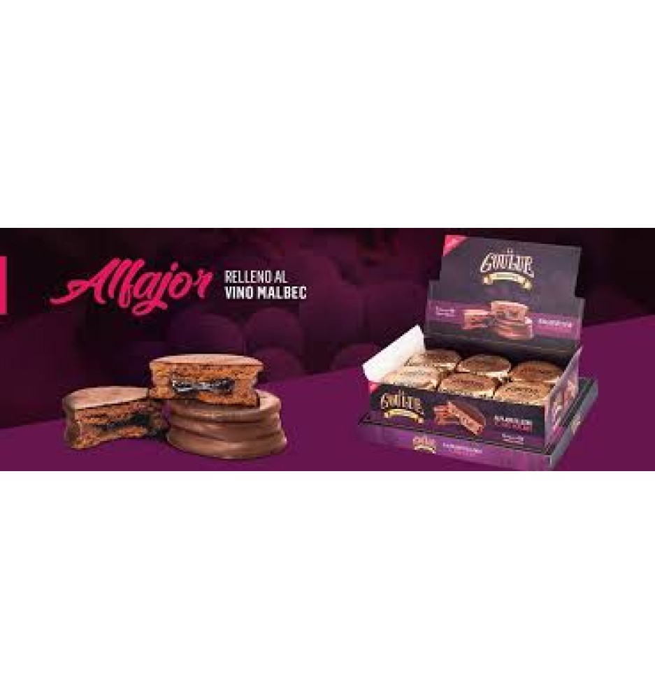 LA GOULUE ALFAJOR DE VINO MALBEC 55 GRS