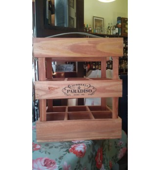RUSTIC 6 BOTELLAS CAJON SEPARADOR AGARRE FUERTE