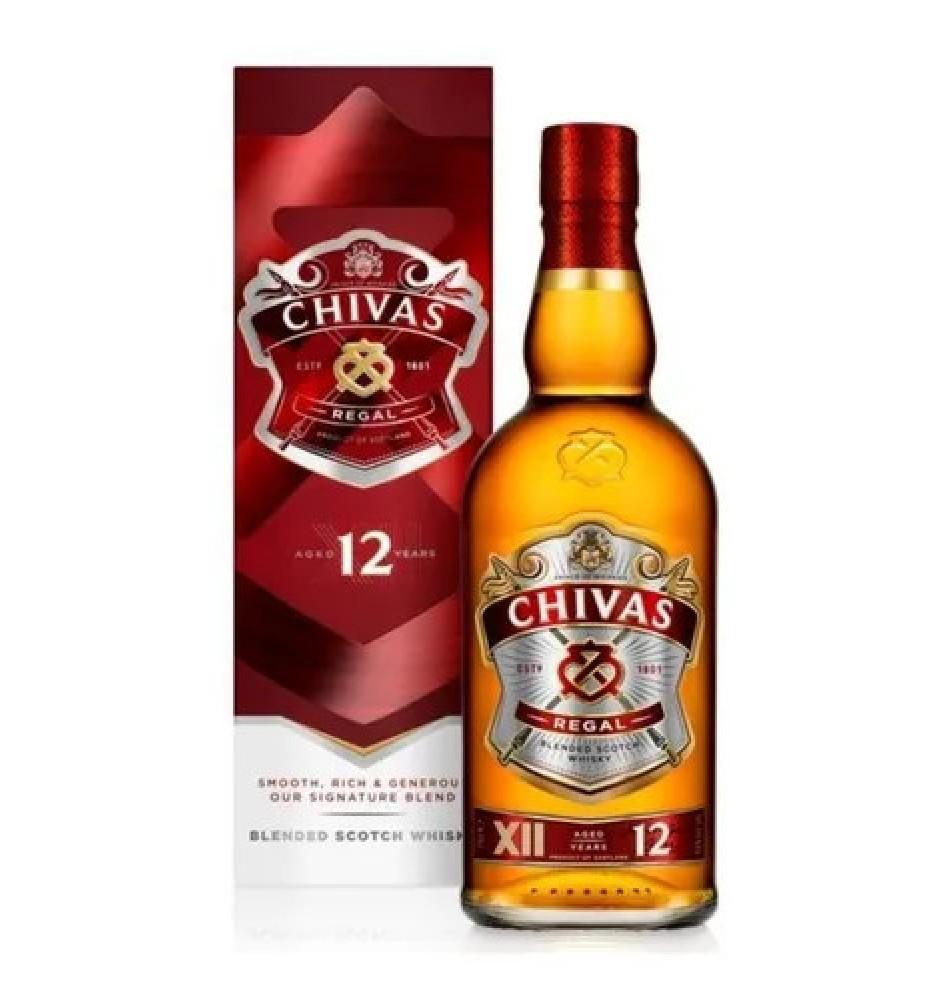 CHIVAS REGAL 12 AÑOS BLENDED SCOTCH 40° ALC. 1000CC