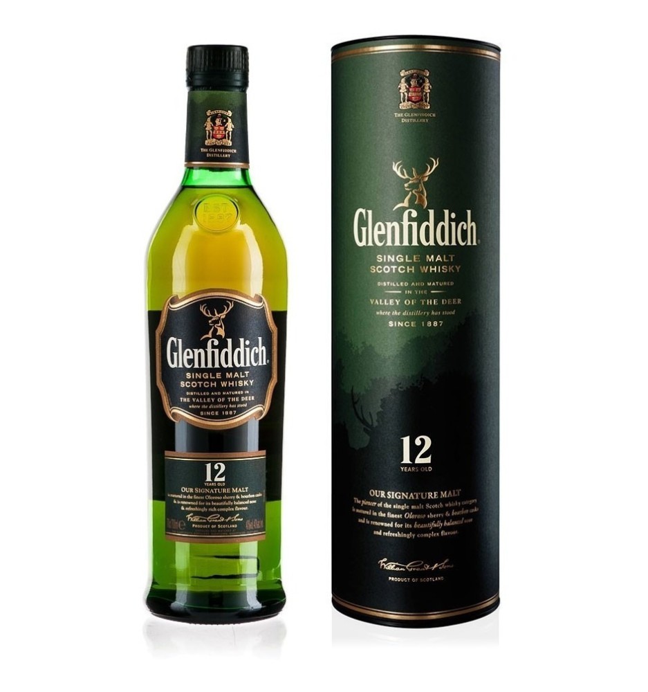GLENFIDDICH 12 AÑOS SINGLE MALT WHISKY 750CC GLENFIDDICH 12 AÑOS SINGLE MALT WHISKY 750CC