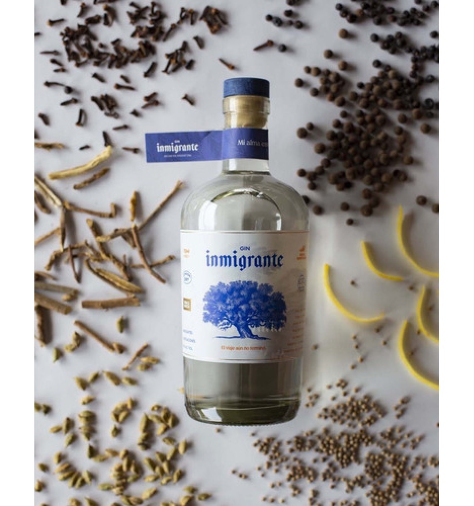 INMIGRANTE LONDON DRY GIN 750CC