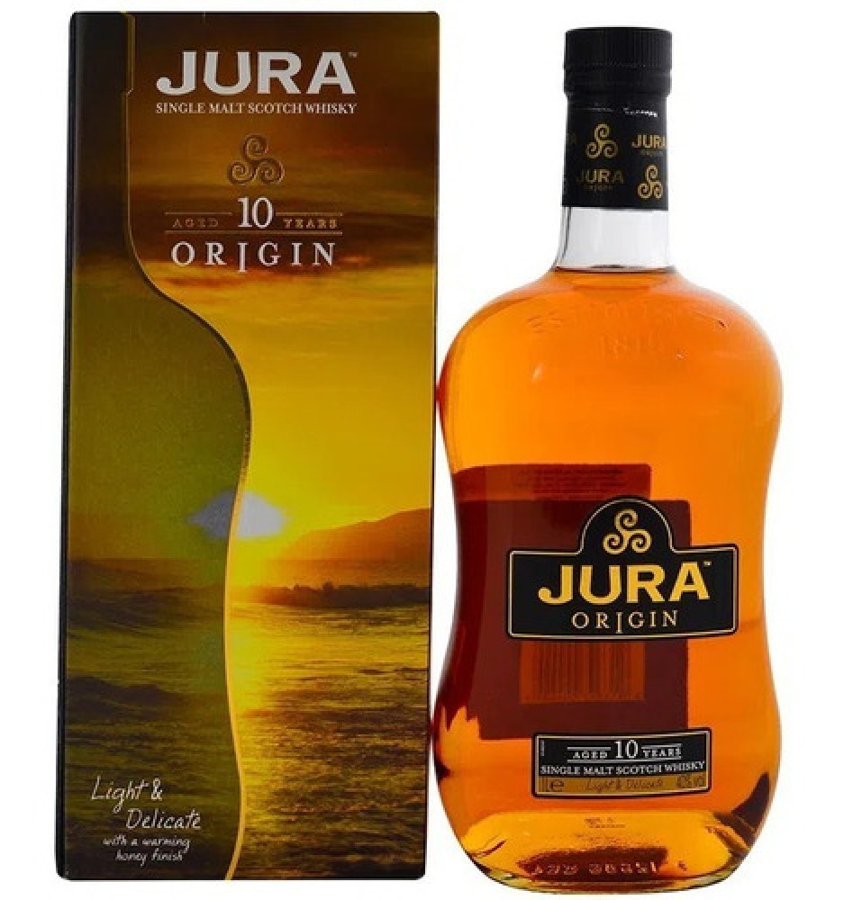 JURA 10 AÑOS SINGLE MALT WHISKY ISLAY 40° ALC. 750CC JURA 10 AÑOS SINGLE MALT WHISKY ISLAY 40° ALC. 750CC
