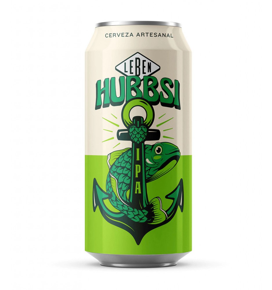 LEBEN HUBBSI IPA CERVEZA LATA 473CC