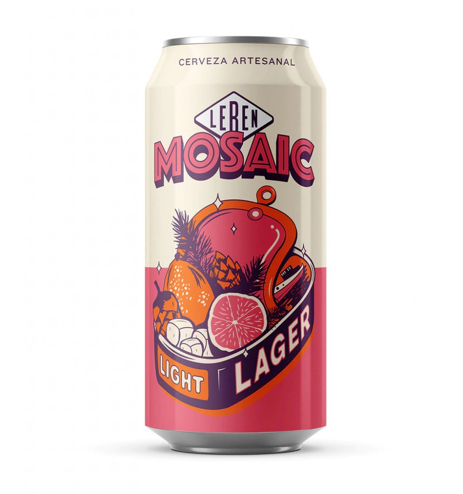 LEBEN MOSAIC LIGHT LAGER CERVEZA LATA  473CC