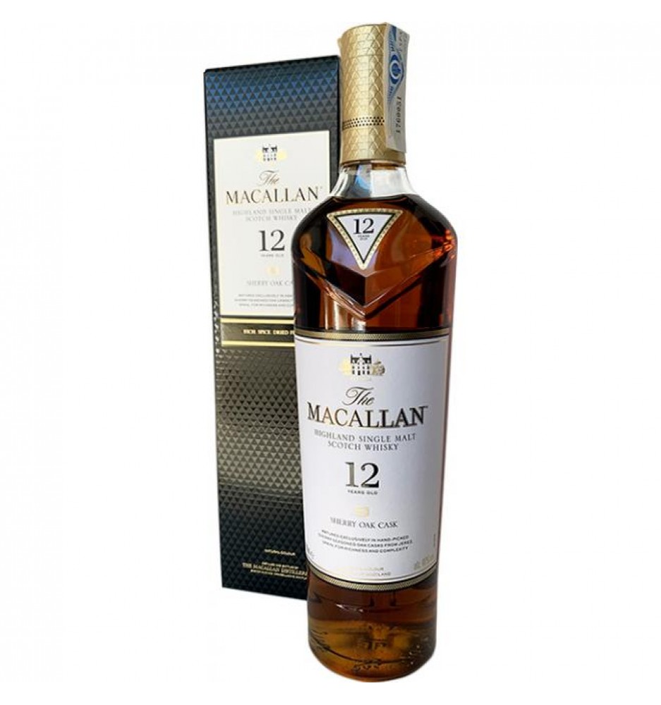 THE MACALLAN SHERRY OAK 12 AÑOS WHISKY 750 CC