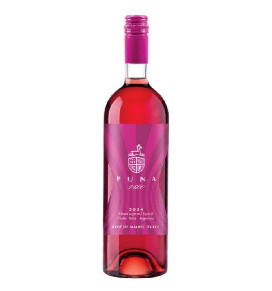 PUNA 2600 ROSE MALBEC DULCE 750 CC
