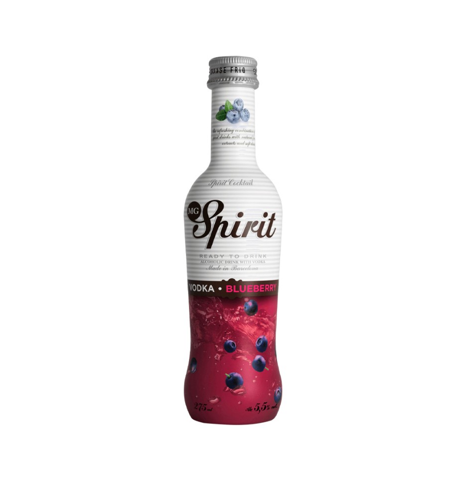 MG SPIRIT BLUEBERRY VODKA BOTELLA 275CC
