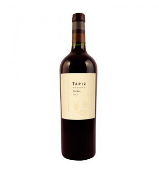 ESTUCHE PREMIUM TAPIZ RESERVE MALBEC CON DOS COPAS