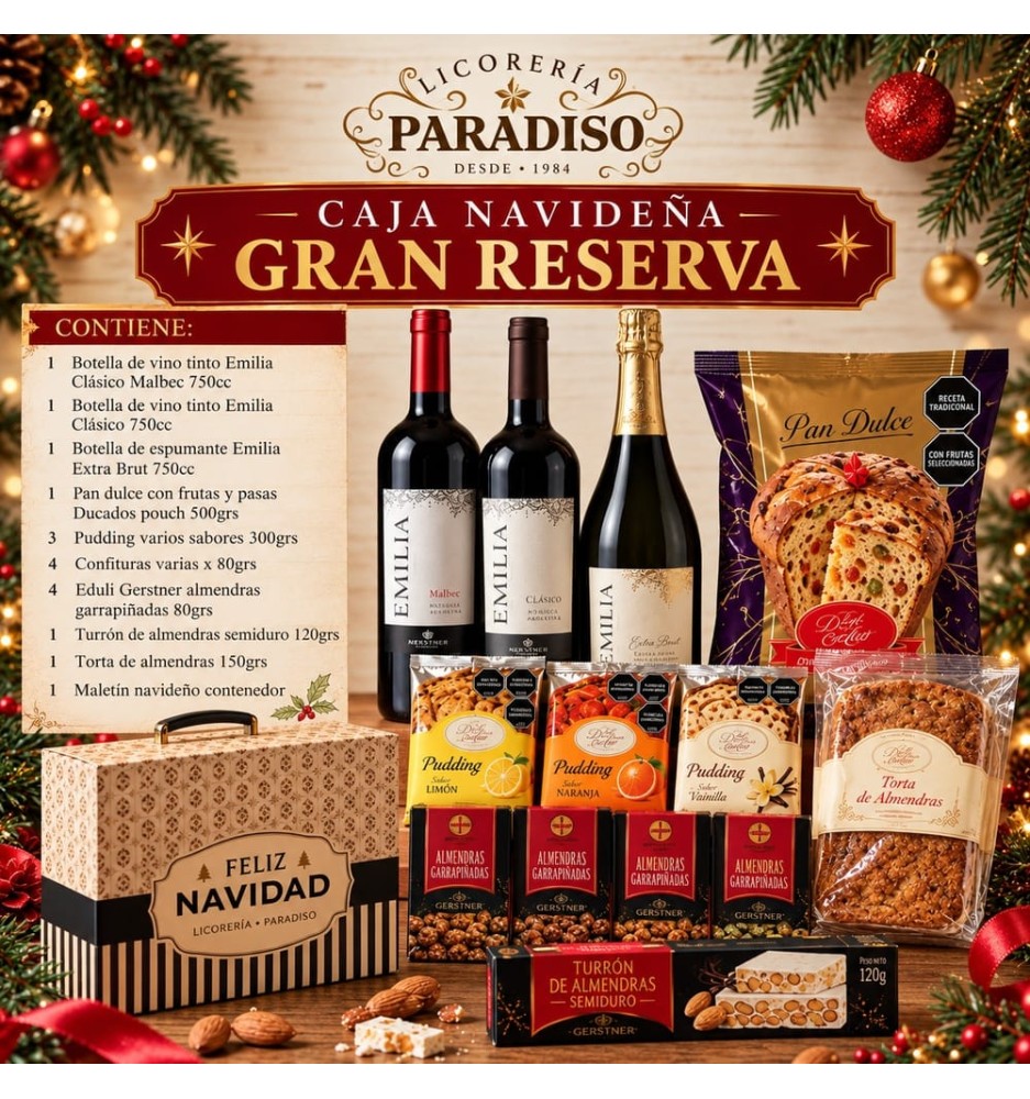 CAJA  NAVIDEÑA  PARADISO GRAN RESERVA