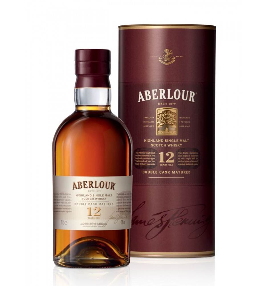 ABERLOUR 12 AÑOS SINGLE MALT WHISKY 40° ALC. 750CC