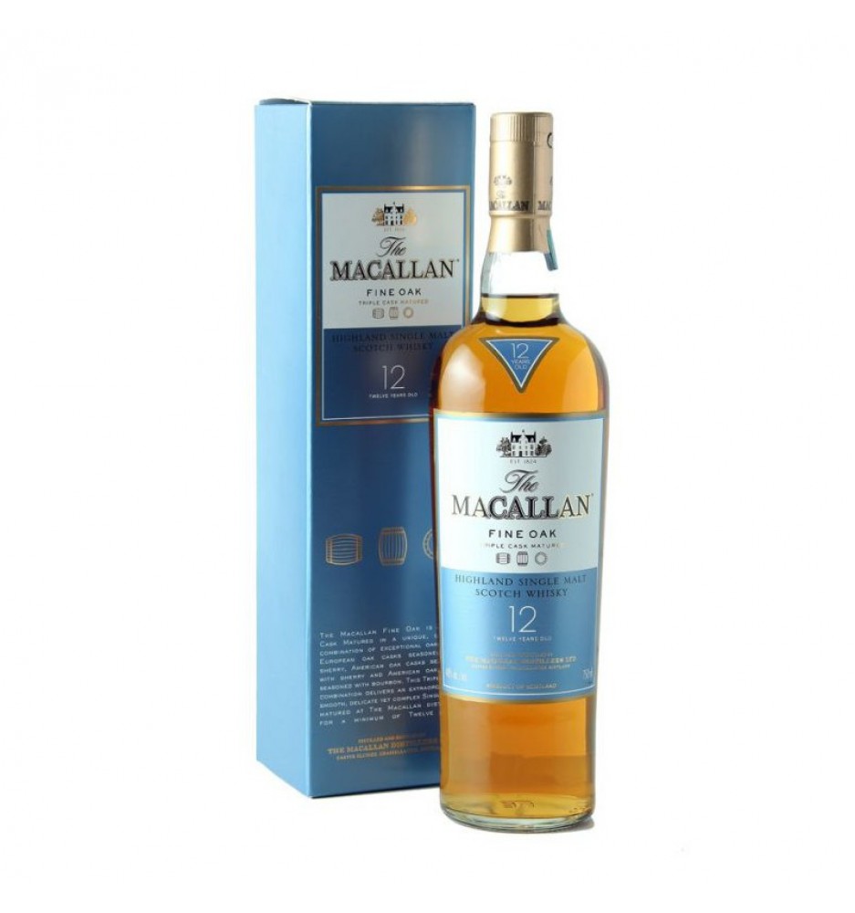 THE MACALLAN SINGLE MALT 12 AÑOS TRIPLE CASK MATURED 750CC